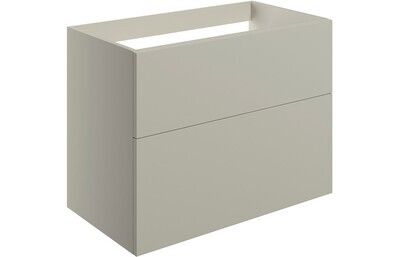 Lilly Mae 790mm Wall Hung 2 Drawer Basin Unit (No Top) - Matt Latte