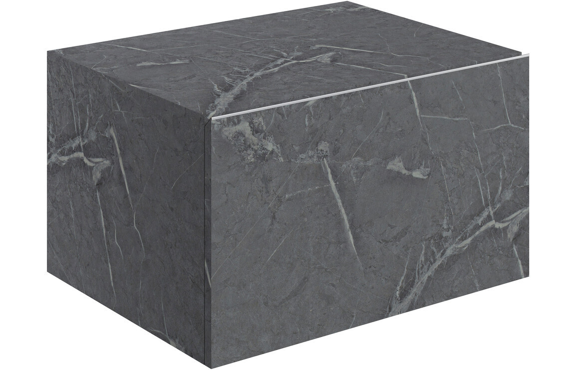Ophelia 600mm Wall Hung Storage Drawer - Grey Marble