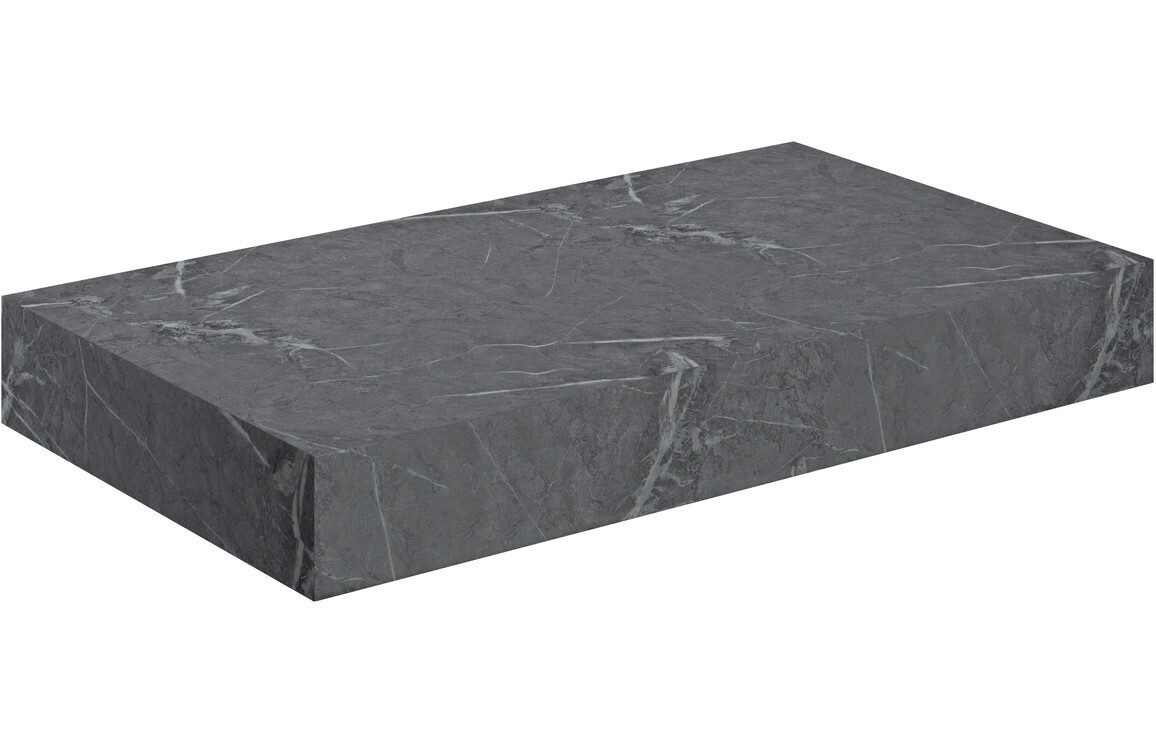 Ophelia 800mm Wall Hung Basin Shelf - Grey Marble