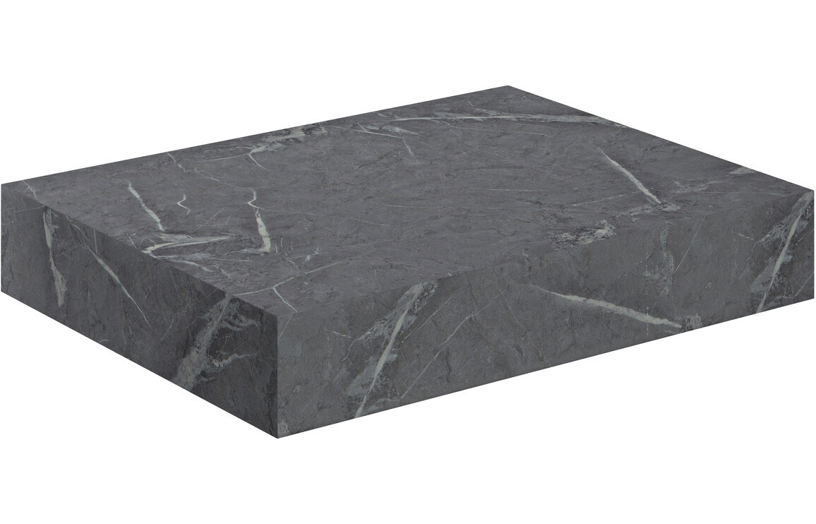 Ophelia 600mm Wall Hung Basin Shelf - Grey Marble