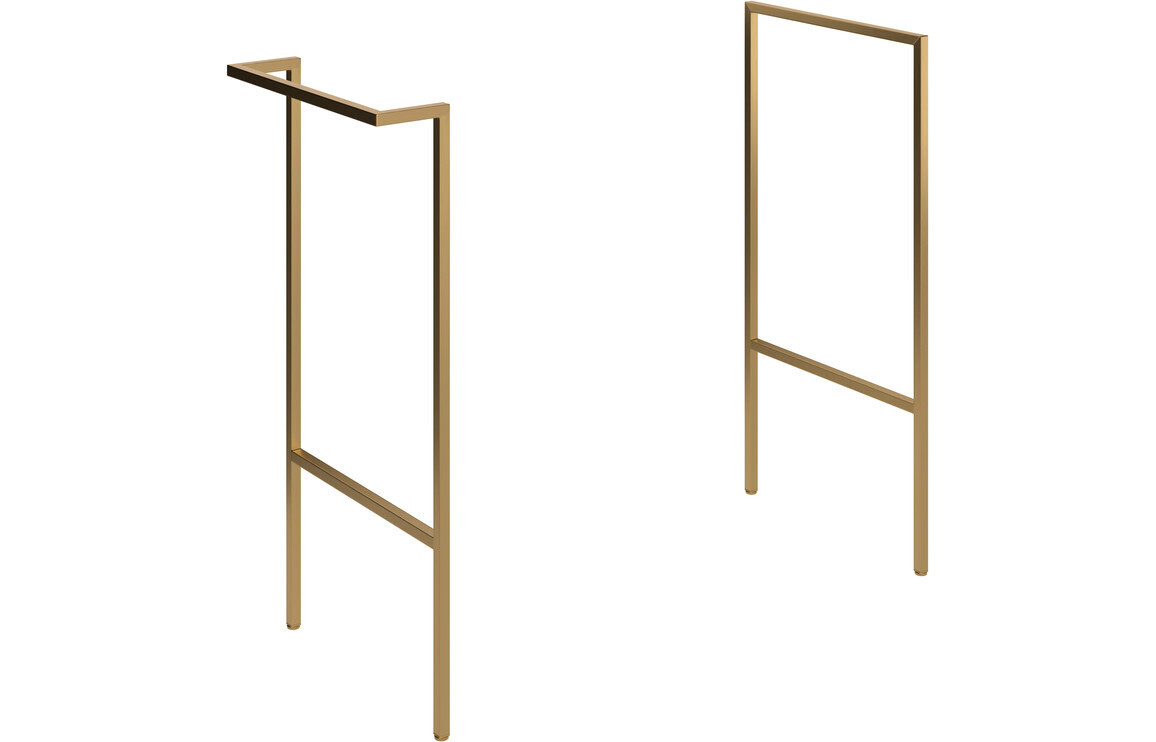 Lilly Mae Optional Frame with Integrated Towel Rail - Brushed Brass