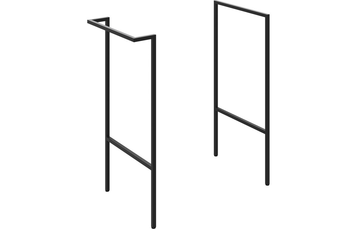 Lilly Mae Optional Frame with Integrated Towel Rail - Matt Black