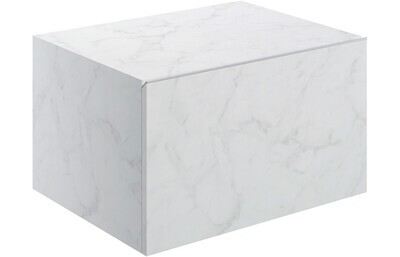 Ophelia 600mm Wall Hung Storage Drawer - White Marble
