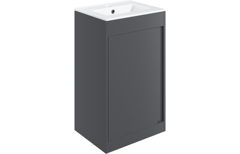 Aurora 510mm Floor Standing Unit Inc. Basin - Matt Graphite Grey