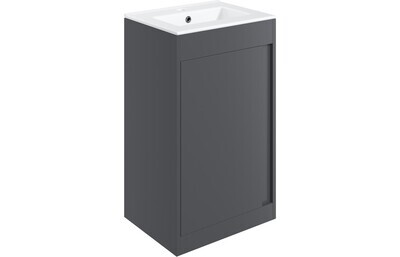 Aurora 510mm Floor Standing Unit Inc. Basin - Matt Graphite Grey