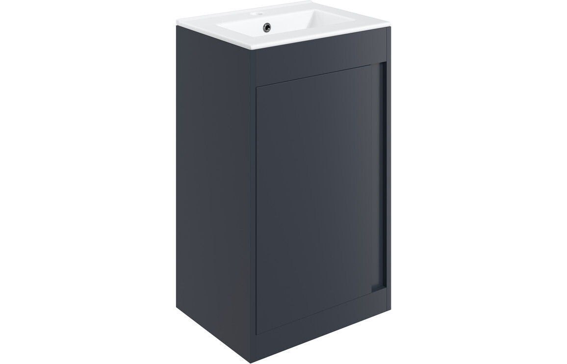 Aurora 510mm Floor Standing Unit Inc. Basin - Matt Indigo Blue