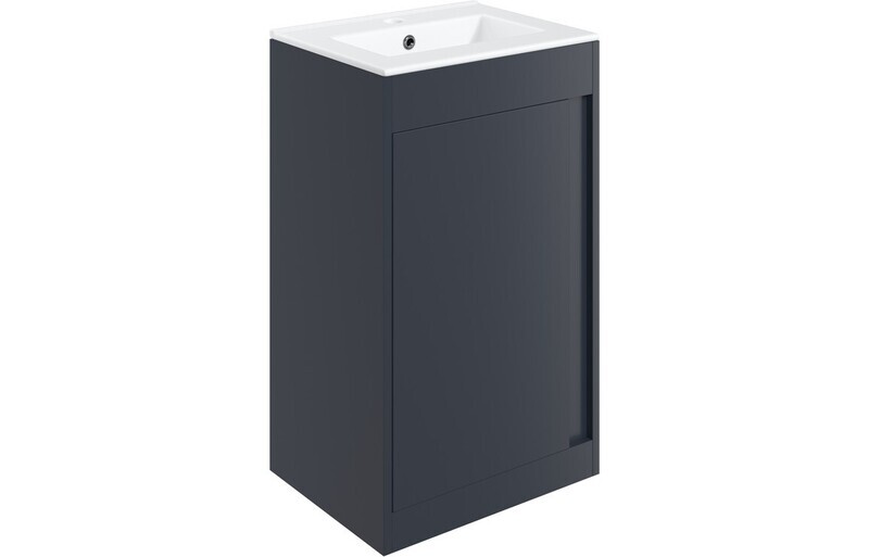 Aurora 510mm Floor Standing Unit Inc. Basin - Matt Indigo Blue