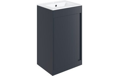 Aurora 510mm Floor Standing Unit Inc. Basin - Matt Indigo Blue