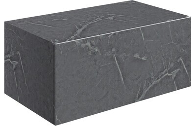 Ophelia 800mm Wall Hung Storage Drawer - Grey Marble