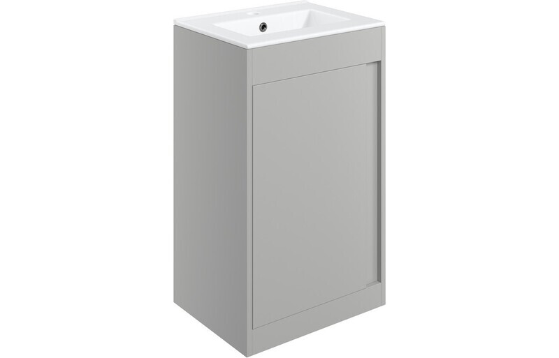 Aurora 510mm Floor Standing Unit Inc. Basin - Matt Light Grey