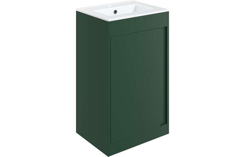 Aurora 510mm Floor Standing Unit Inc. Basin - Matt Conifer Green