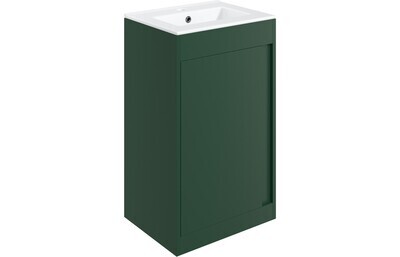 Aurora 510mm Floor Standing Unit Inc. Basin - Matt Conifer Green