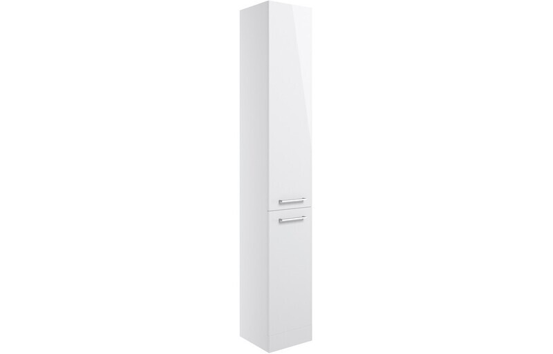Libby 350mm Floor Standing 2 Door Tall Unit - White Gloss