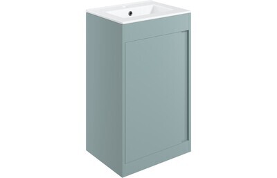 Aurora 510mm Floor Standing Unit Inc. Basin - Matt Sea Green