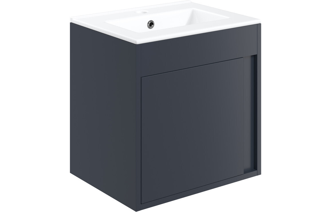 Aurora 510mm Wall Hung Unit Inc. Basin - Matt Indigo Blue
