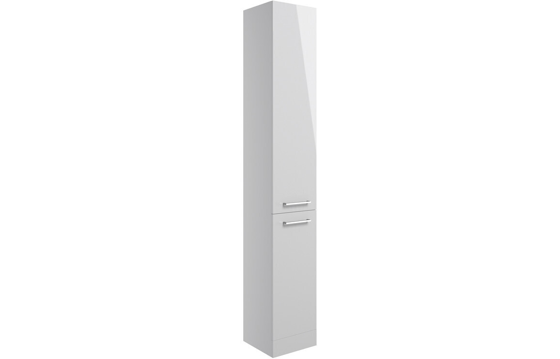 Eleanor 350mm Floor Standing 2 Door Tall Unit - Grey Gloss