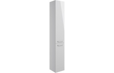 Eleanor 350mm Floor Standing 2 Door Tall Unit - Grey Gloss