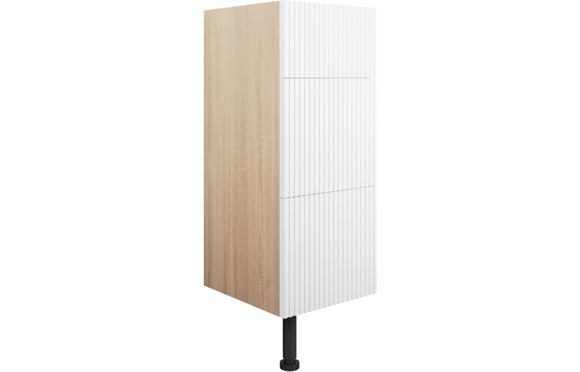 Evelyn 300mm 3 Drawer Base Unit - Matt White
