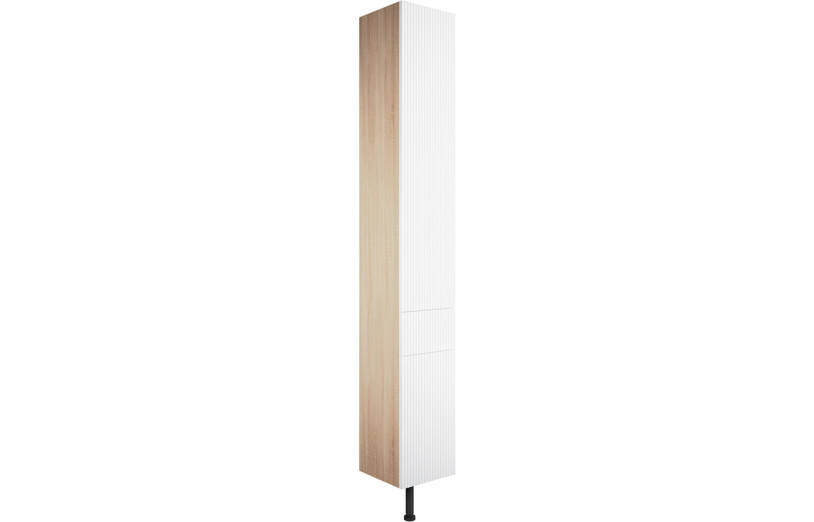 Evelyn 300mm 2 Door  1 Drawer Tall Unit - Matt White