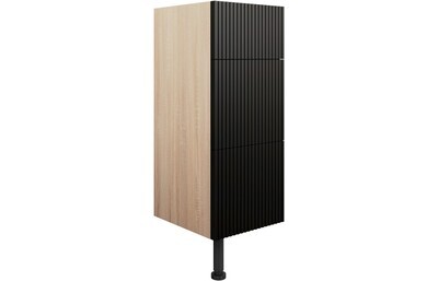 Evelyn 300mm 3 Drawer Base Unit - Matt Graphite Grey