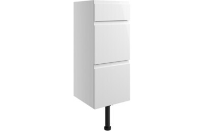 Sienna 300mm 3 Drawer Unit - White Gloss