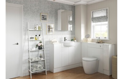 Sienna 2200x330mm Tall End Panel - White Gloss Sienna 2200x330mm Tall End Panel - White Gloss