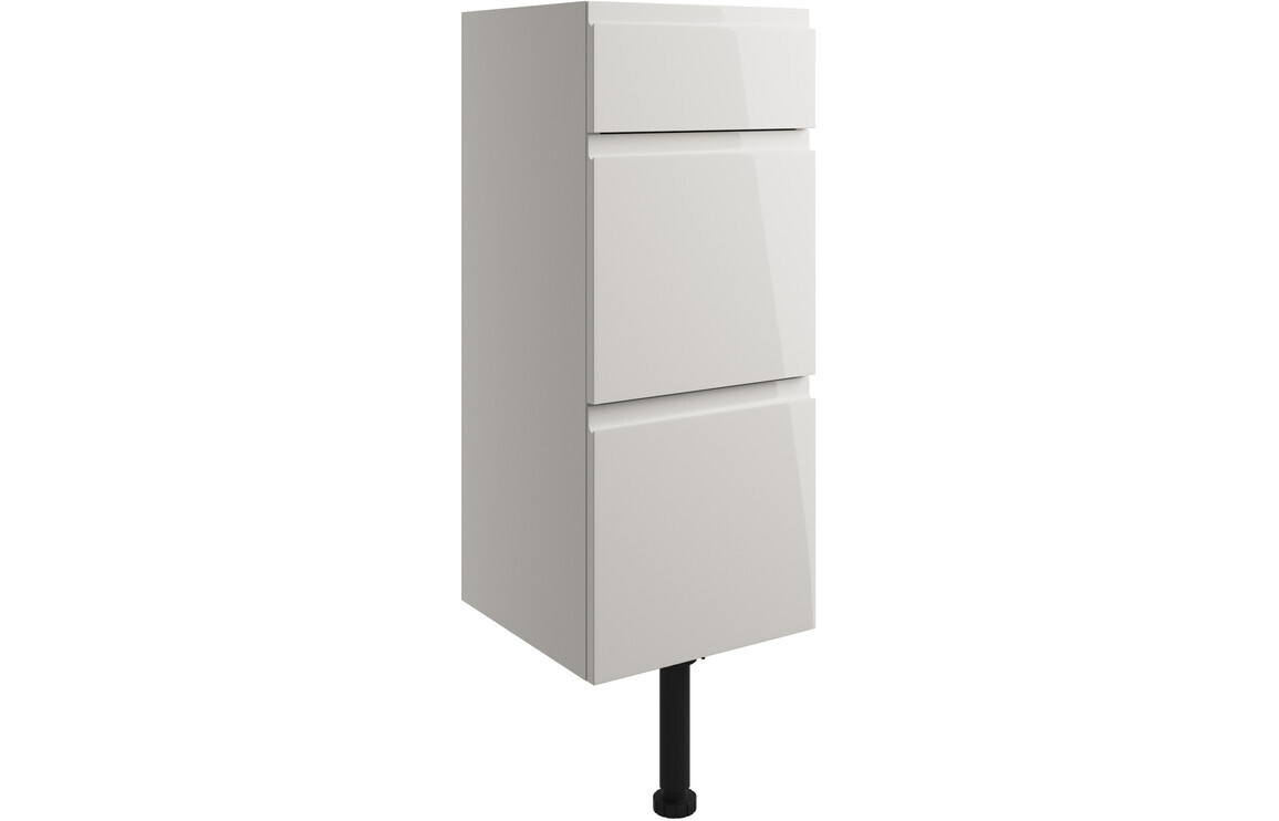 Sienna 300mm 3 Drawer Unit - Pearl Grey Gloss