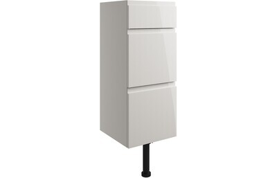Sienna 300mm 3 Drawer Unit - Pearl Grey Gloss Sienna 300mm 3 Drawer Unit - Pearl Grey Gloss