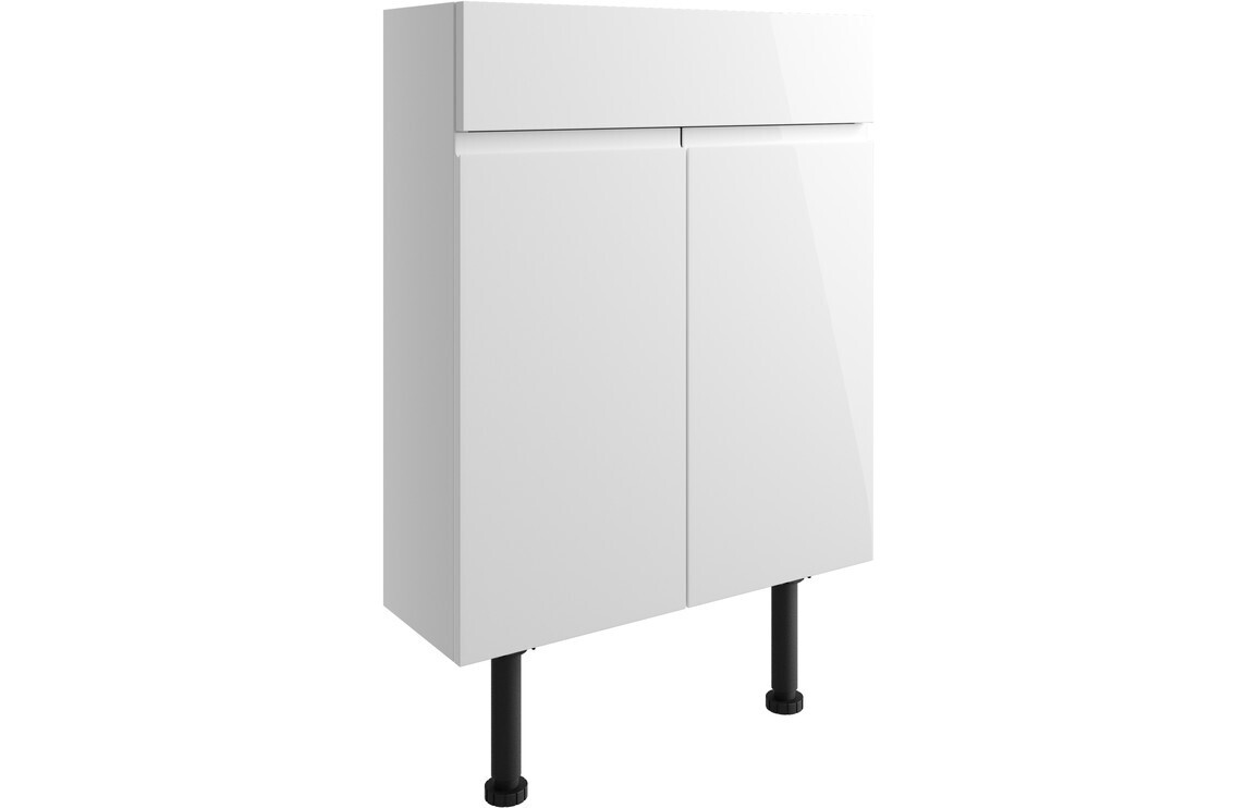 Sienna 600mm Slim Basin Unit - White Gloss