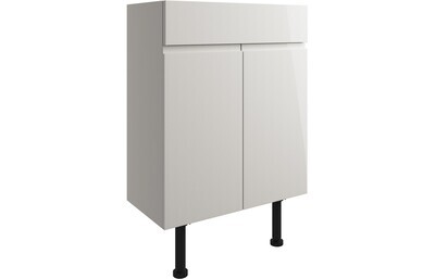 Sienna 600mm Basin Unit - Pearl Grey Gloss