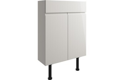 Sienna 600mm Slim Basin Unit - Pearl Grey Gloss