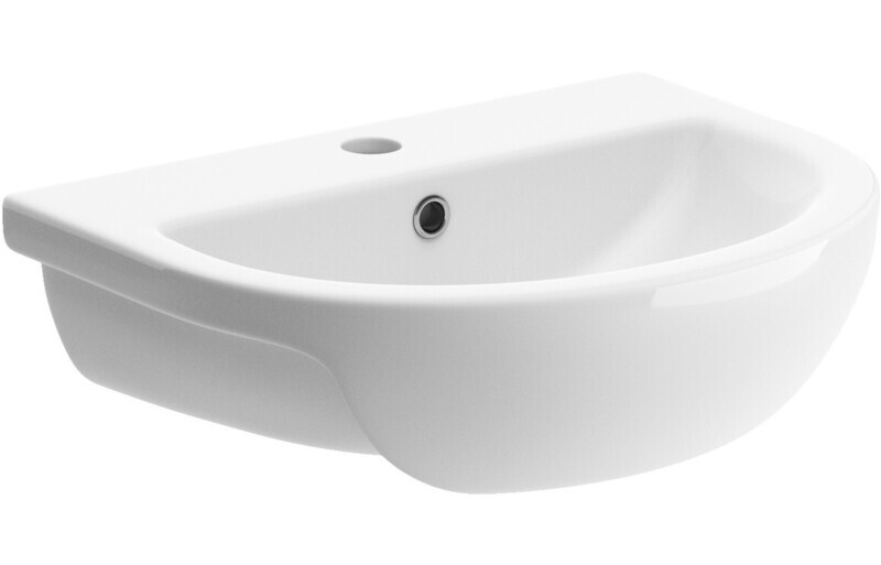 Taylor 500x390mm 1TH Semi Recessed Basin
