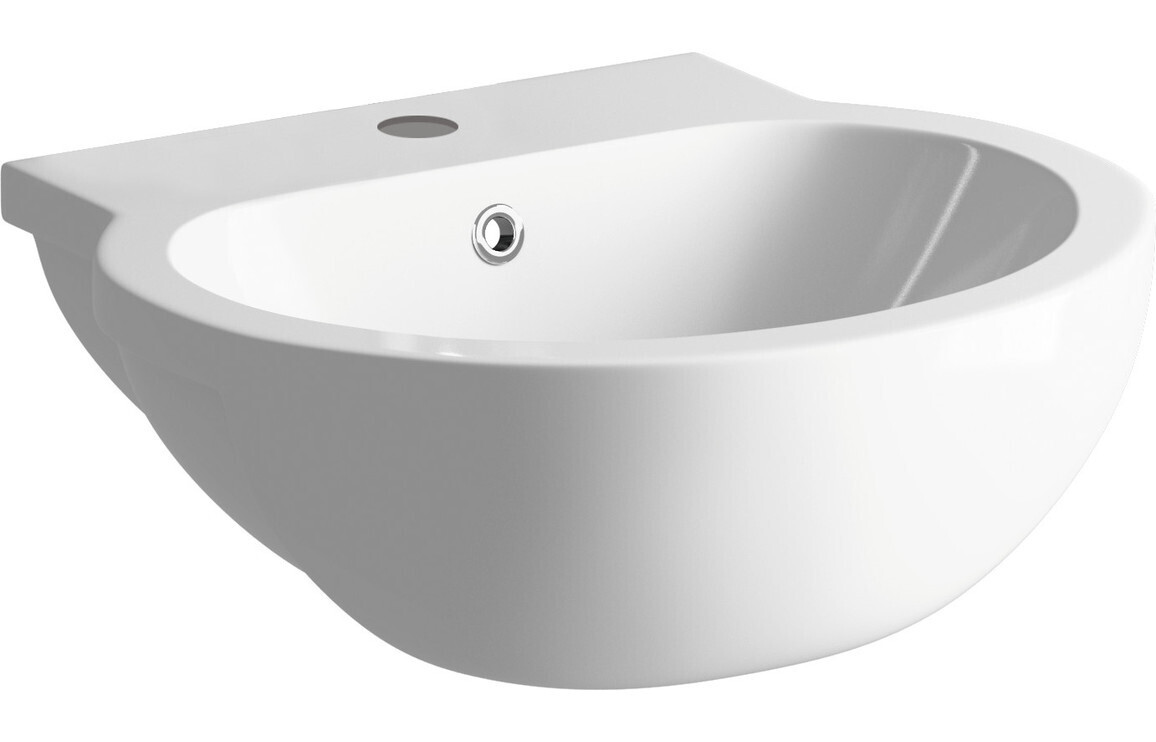 Mimi 540x500mm 1TH Semi Recessed Basin
