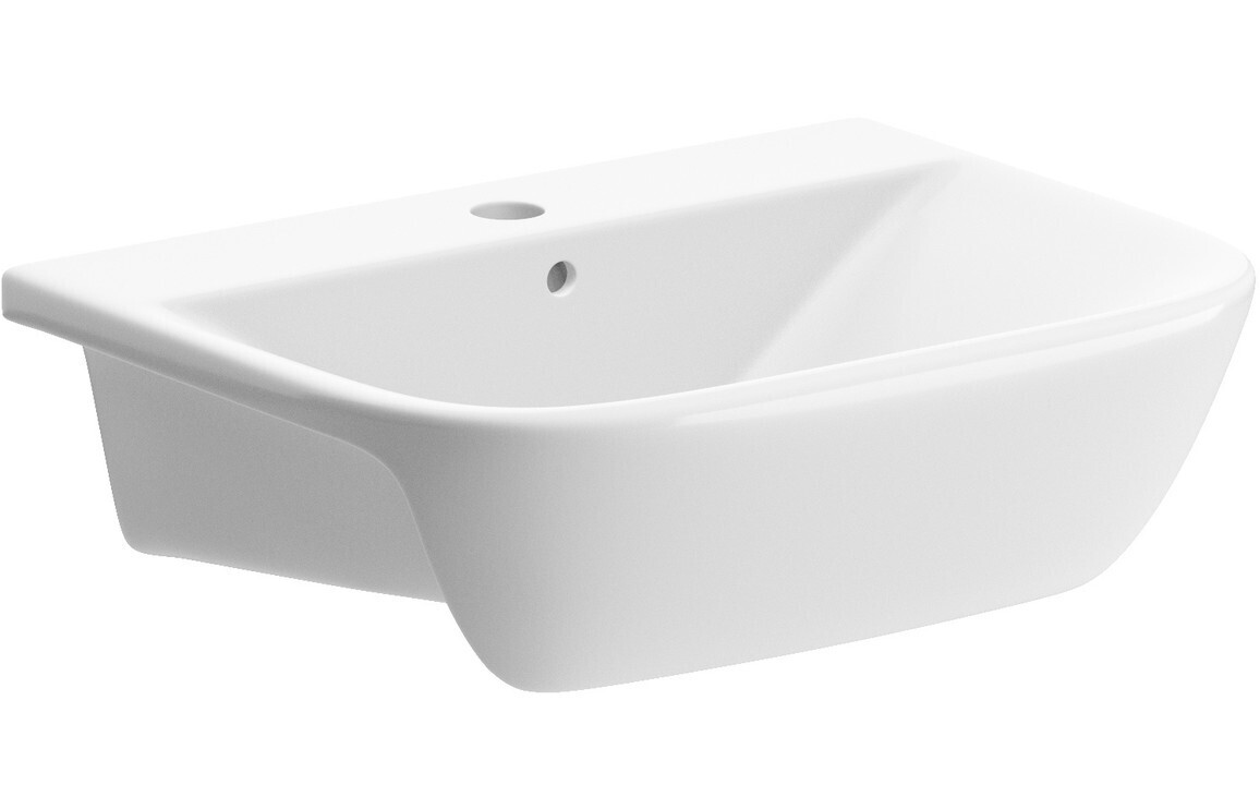 Chloe 520x400mm 1TH Semi Recessed Basin