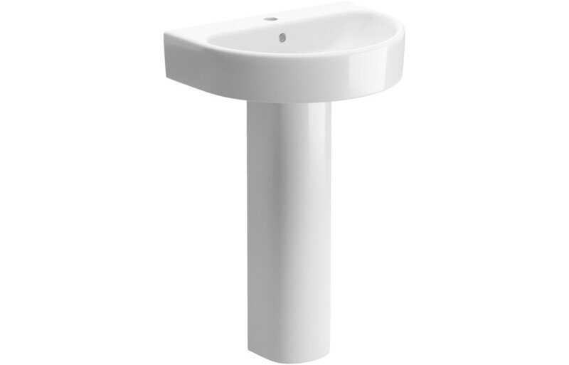 CeCe 555x430mm 1TH Basin & Full Pedestal