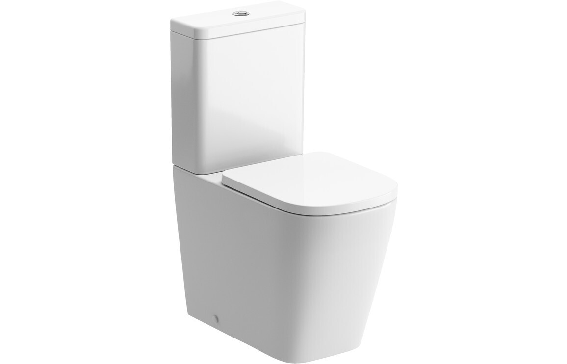 Tara Rimless Close Coupled Fully Shrouded Short Projection WC & Soft Close Seat