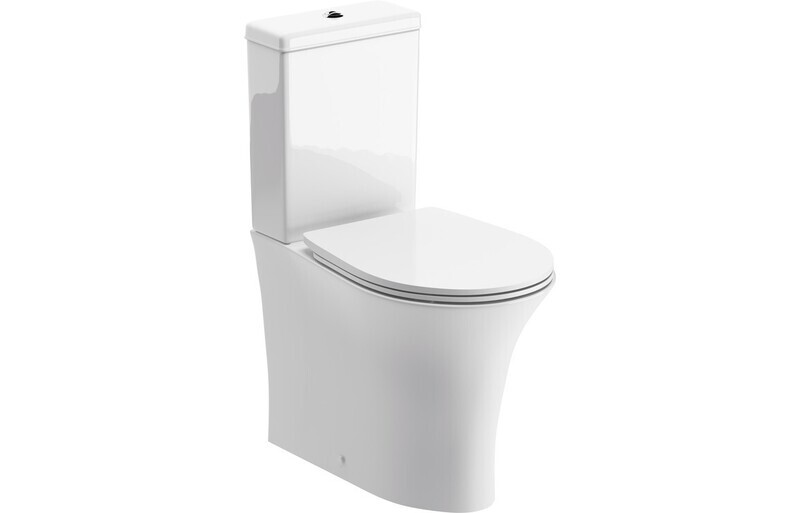Sally Rimless Close Coupled Fully Shrouded WC & Soft Close Seat