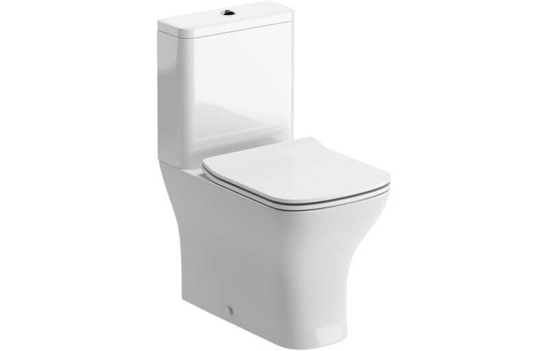 Chloe Short Projection Close Coupled Fully Shrouded WC & Slim Soft Close Seat