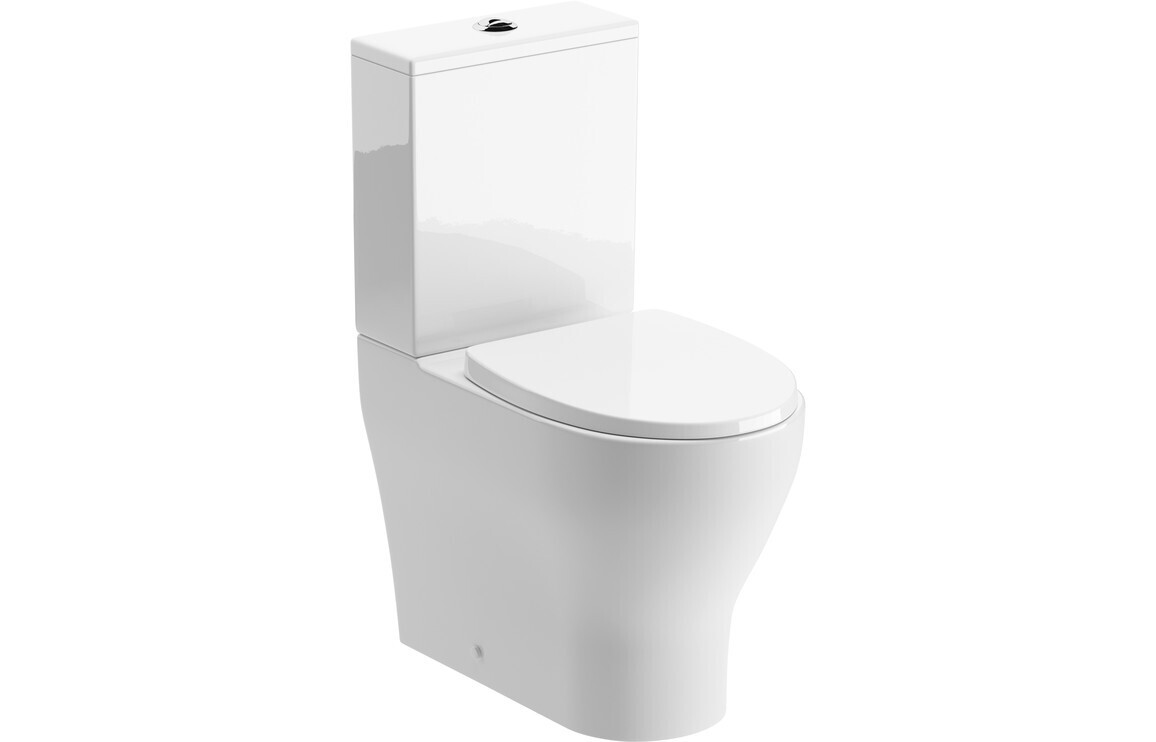 Lucy Rimless Short Projection Close Coupled Fully Shrouded WC & Soft Close Seat