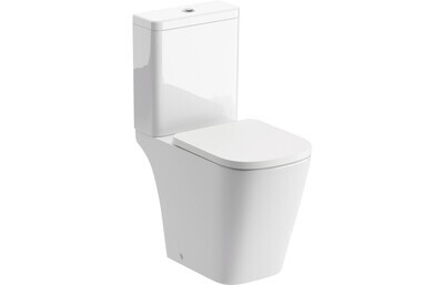 Tara Rimless Close Coupled Open Back Short Projection WC & Soft Close Seat
