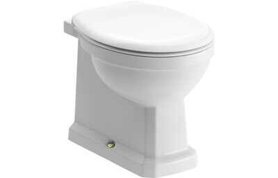 Shelly Back To Wall WC w/Brushed Brass Finish & Soft Close Seat