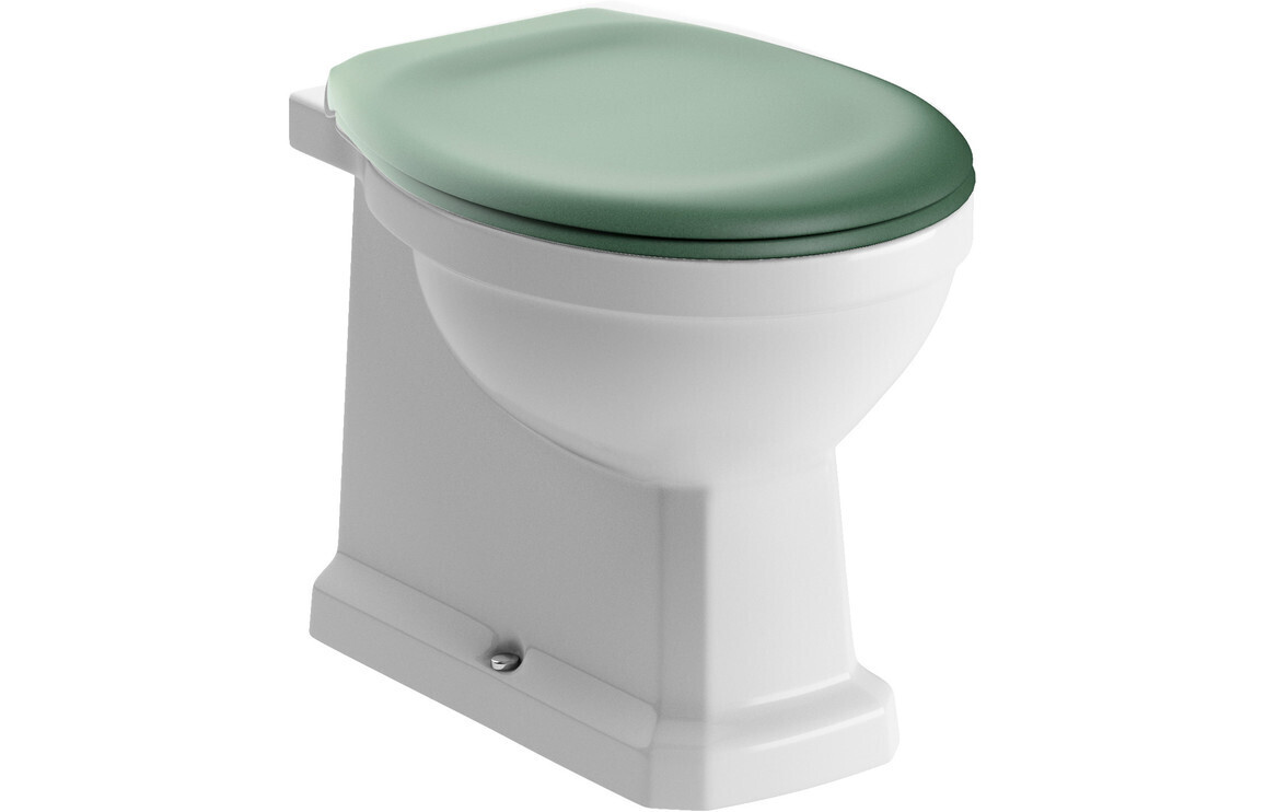 Shelly Back To Wall WC & Sage Green Soft Close Seat