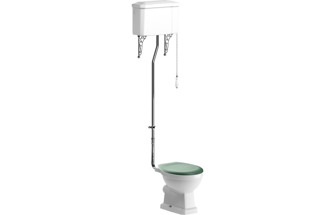 Shelly High Level WC & Sage Green Soft Close Seat