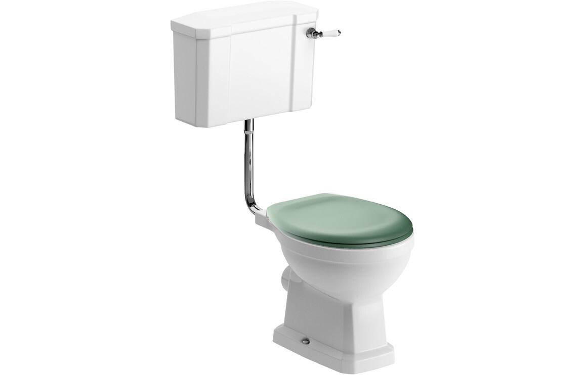 Shelly Low Level WC & Sage Green Soft Close Seat