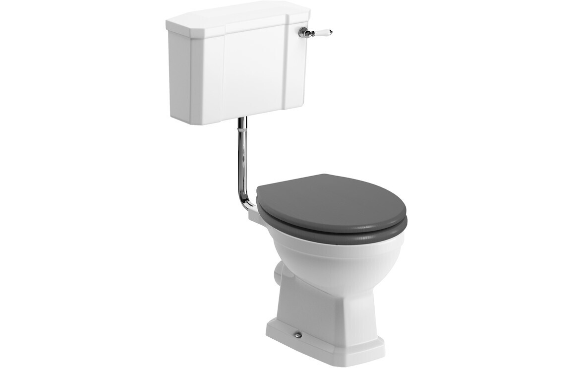 Shelly Low Level WC & Grey Ash Soft Close Seat