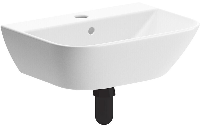 Chloe 450x320mm 1TH Cloakroom Basin & Black Bottle Trap