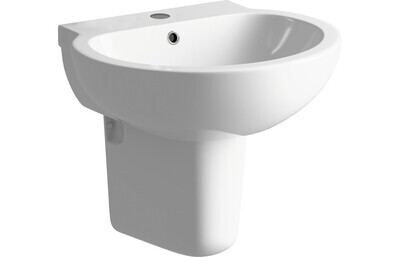 Mimi 535x490mm 1TH Basin & Semi Pedestal