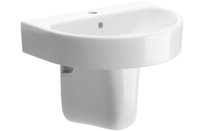 Capri 555x430mm 1TH Basin & Semi Pedestal