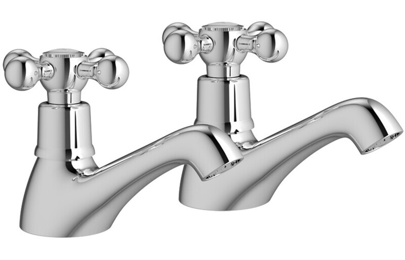 Simon Basin Pillar Taps - Chrome