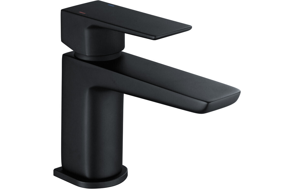 Berta Cloakroom Basin Mixer & Waste - Matt Black